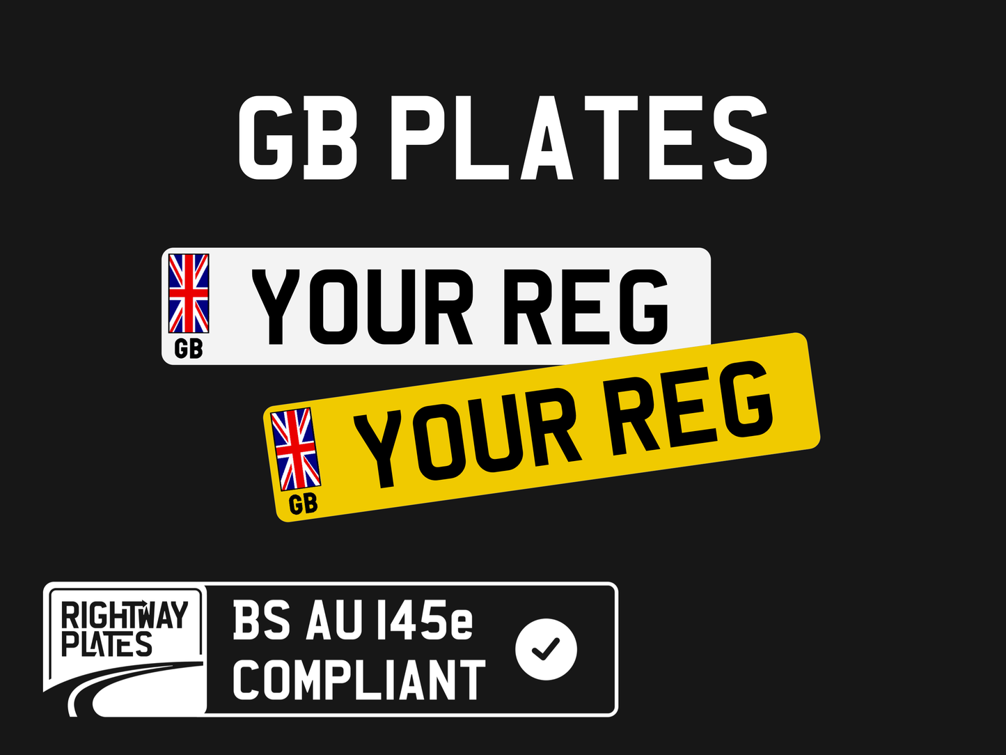 Number Plates - Premium Quality 2D Standard Size Car 100% Road / MOT Legal