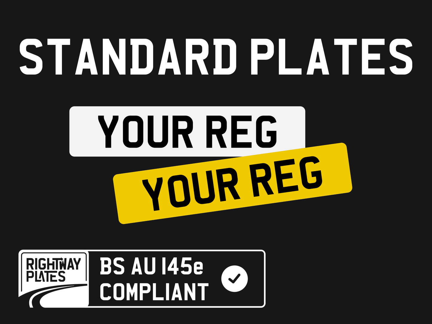 Number Plates - Premium Quality 2D Standard Size Car 100% Road / MOT Legal